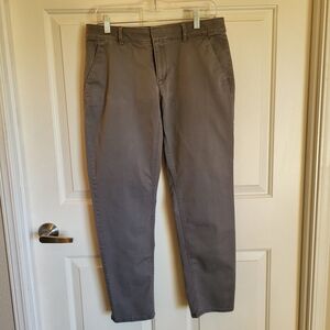 LOFT Gray Chinos Classic Cotton-Blend
